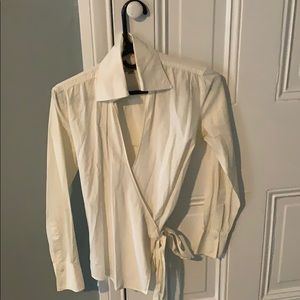 Burberry wrap shirt.